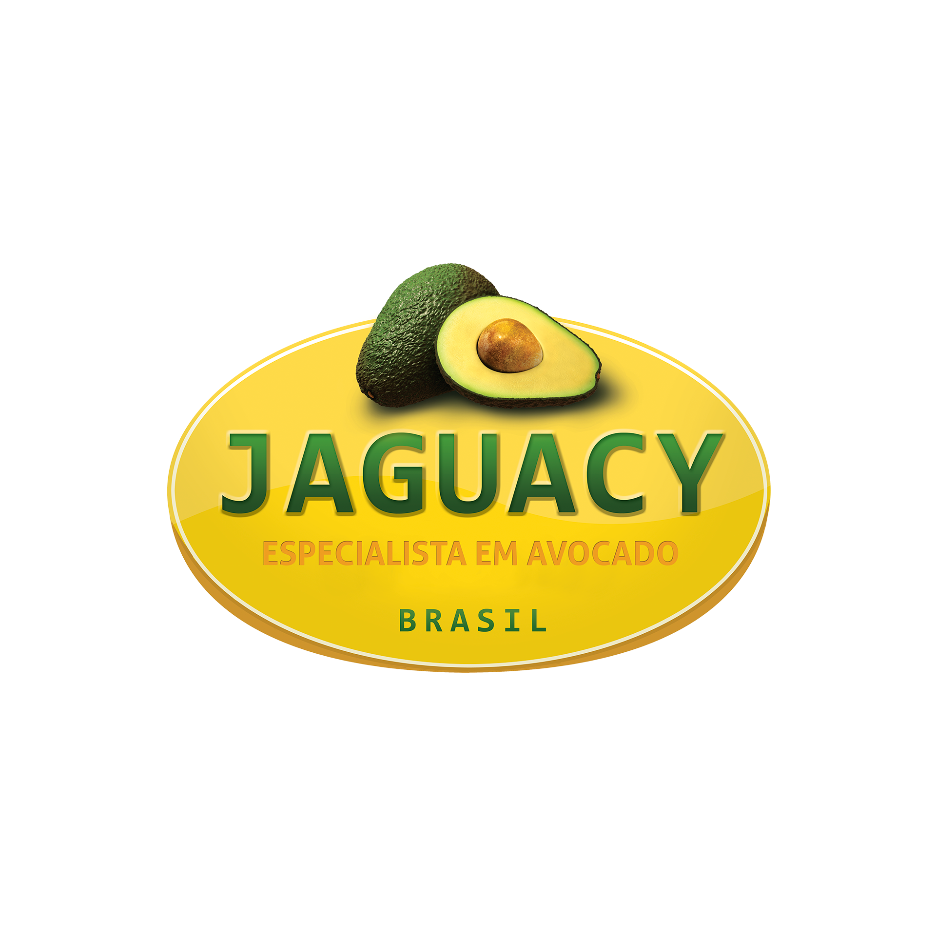 Um logotipo para jaguacy brasil com um abacate