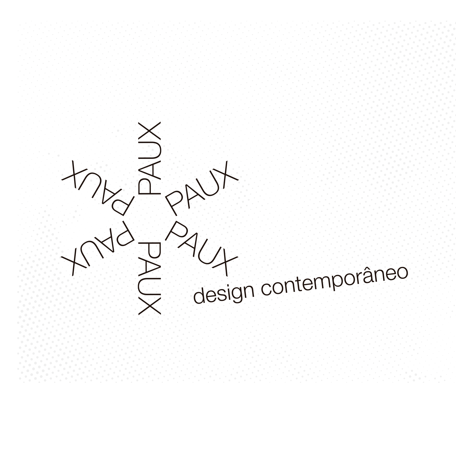 Um logotipo em preto e branco para uma empresa chamada paux design contemporaneo