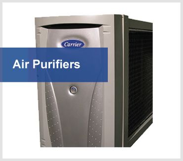 A picture of a carrier air purifier on a white background