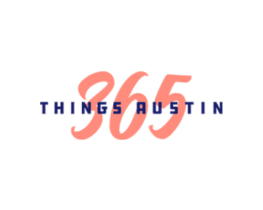 A logo for things austin is shown on a white background