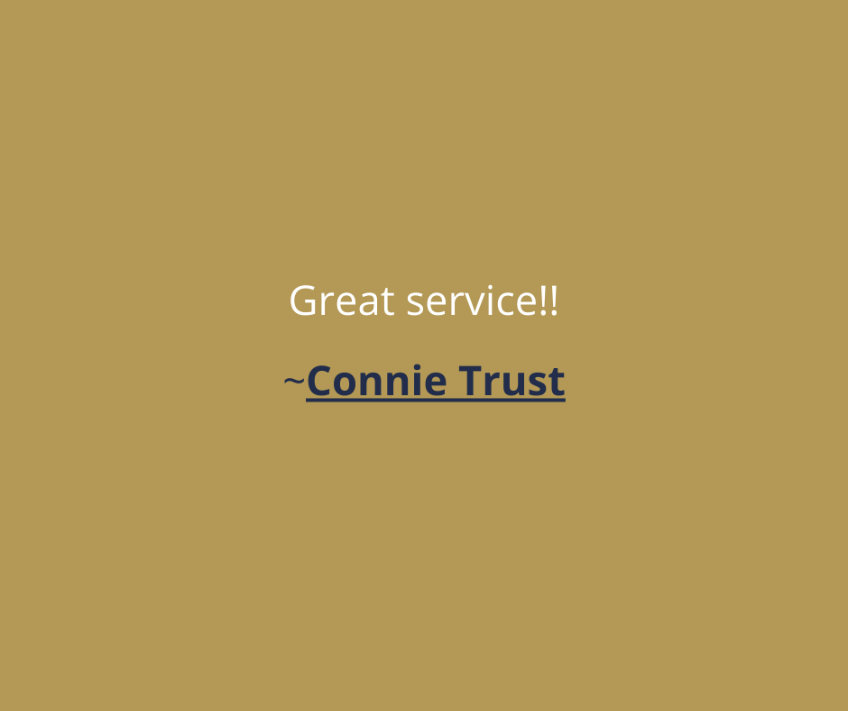 A gold background with a quote from connie trust on it.