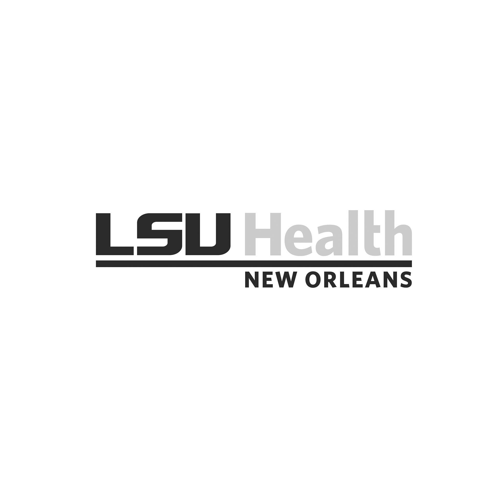 Lsu health new orleans logo on a white background
