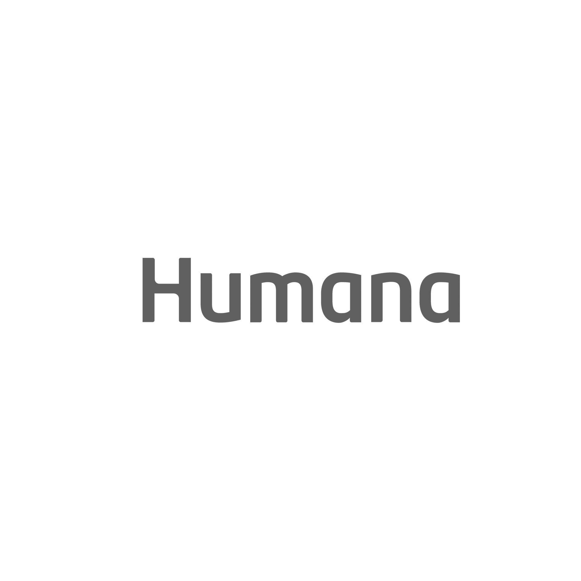 The humana logo is on a white background.