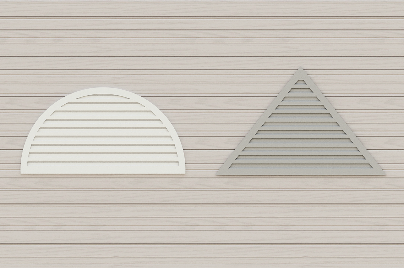Il existe deux types différents de volets sur un mur en bois.