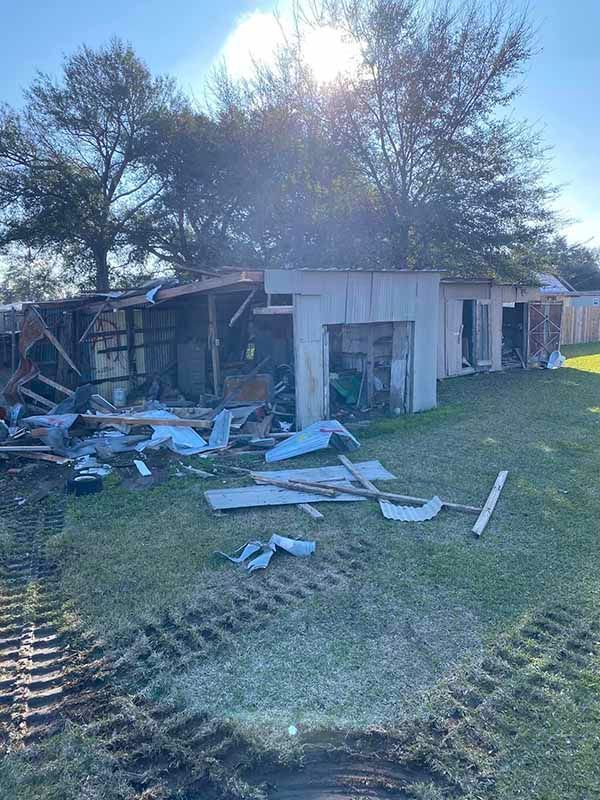 A house is being demolished
