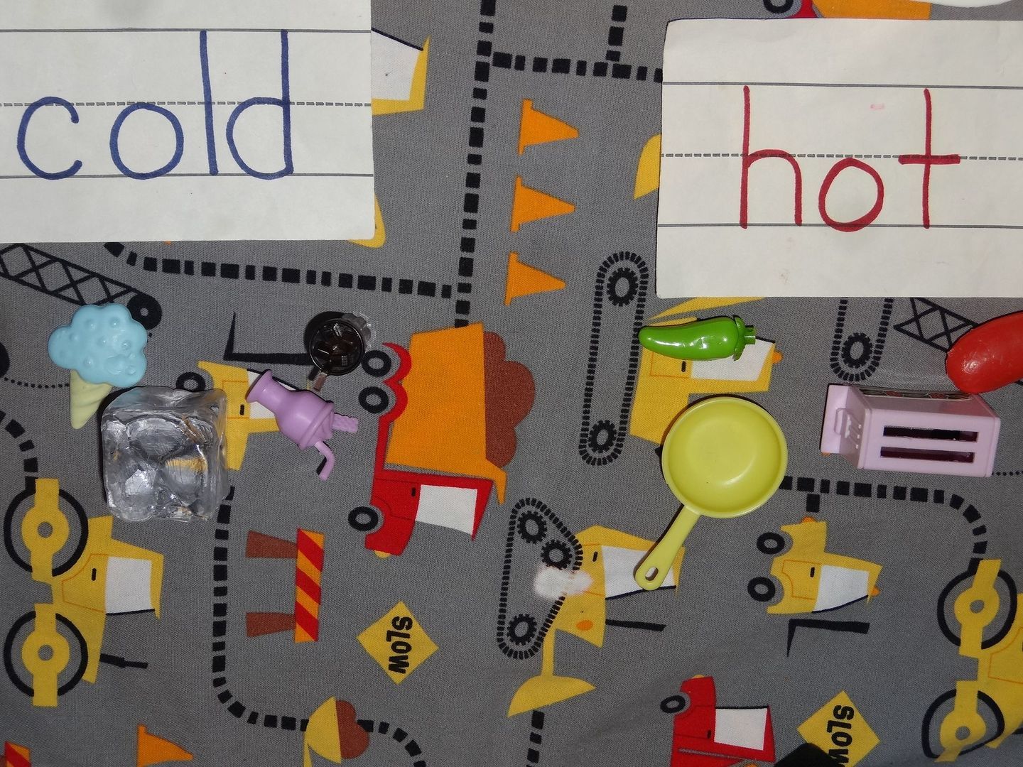 Words with corresponding objects