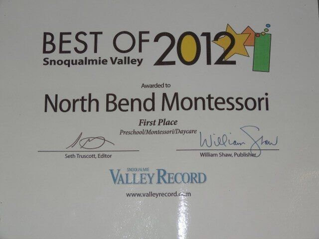 Award for north bend montessori