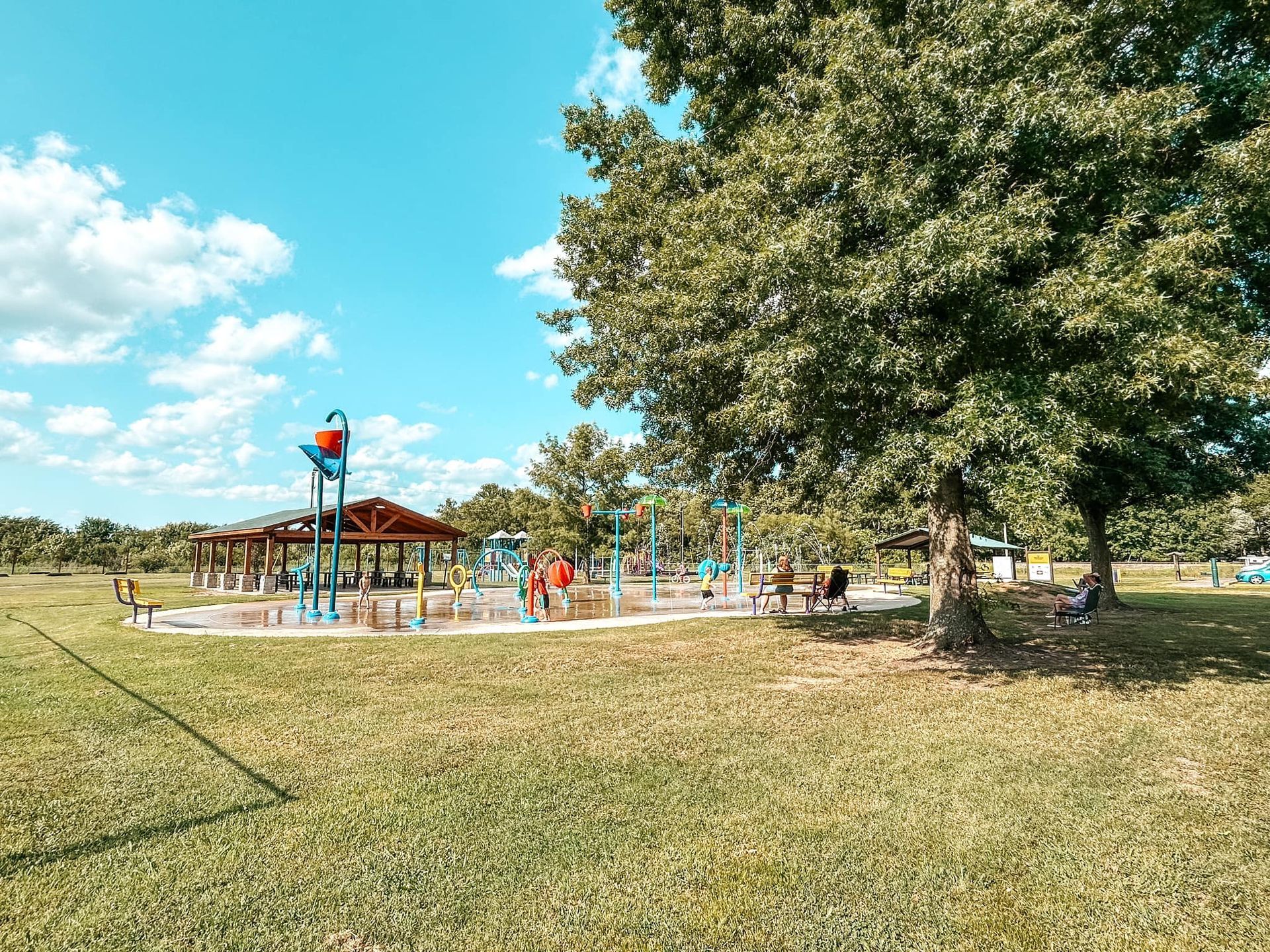 Photo of splash pad in a Westville OK park