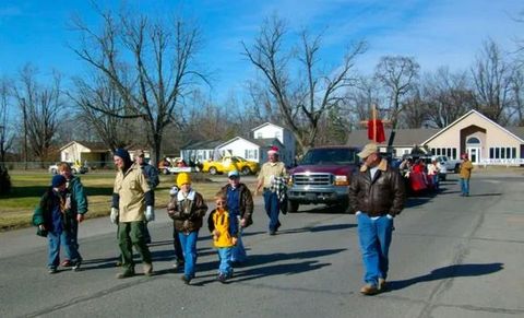 A Westville parade takes place downtown