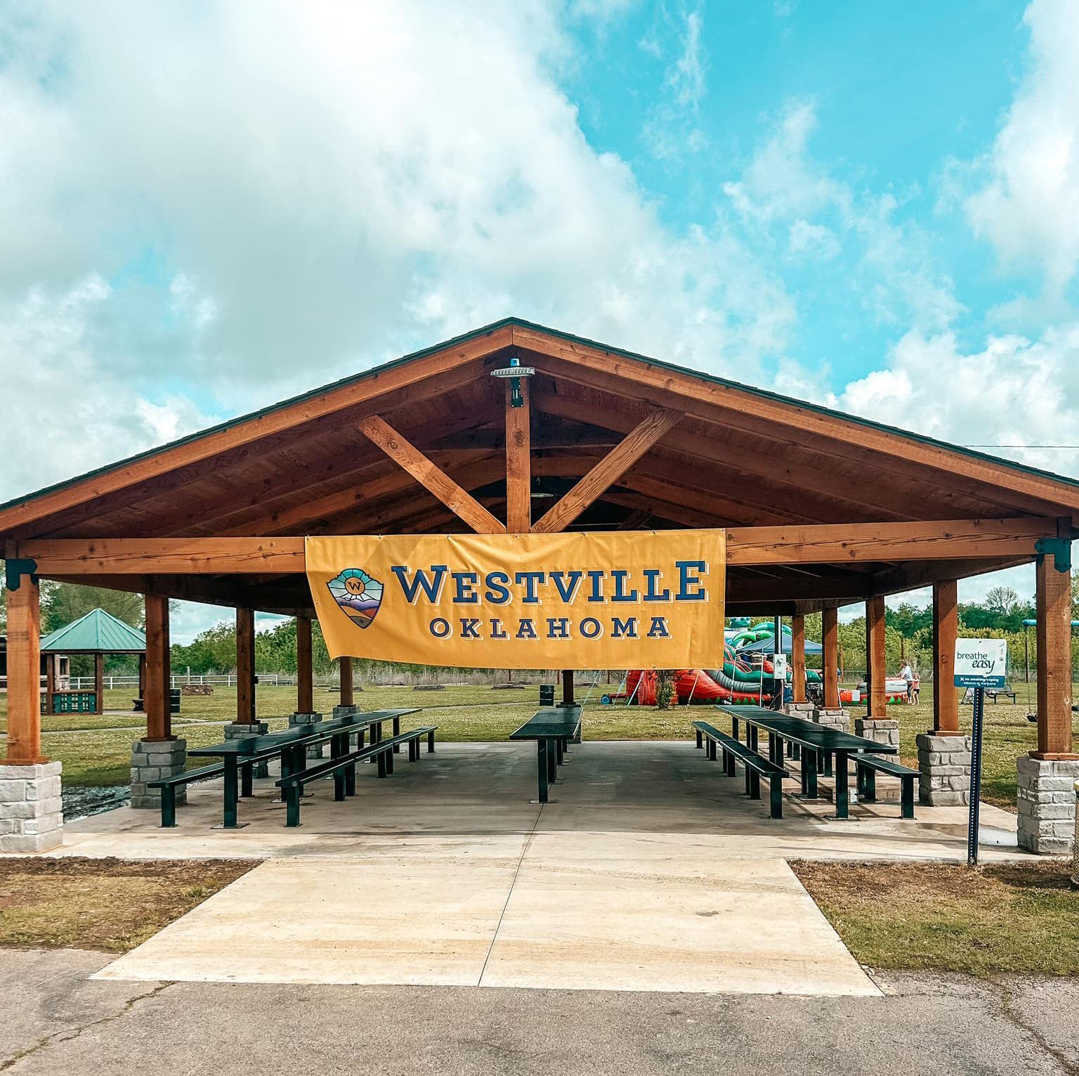 Photo of a park pavilion in Westville OK