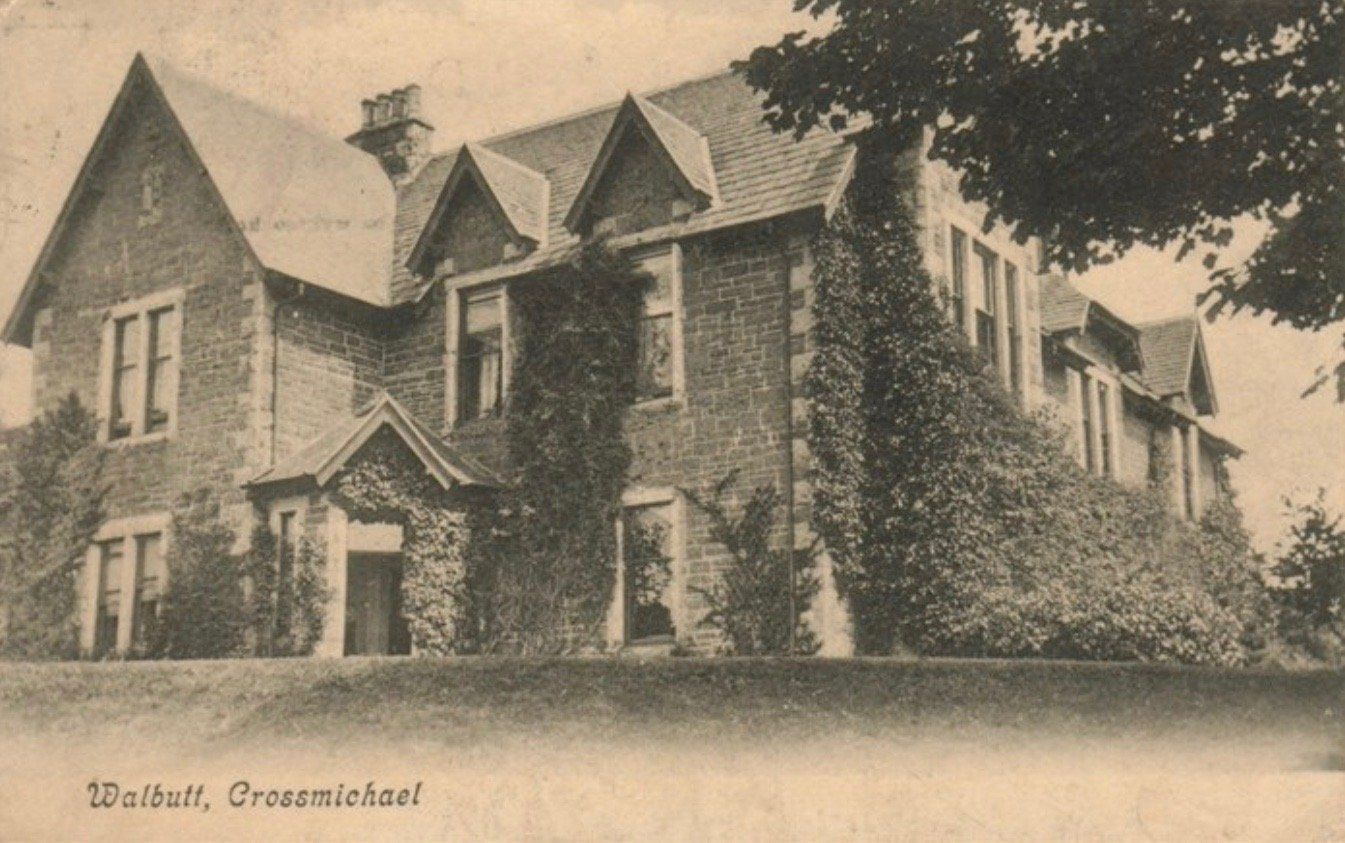 Walbutt House, Crossmichael, from a historical postcard