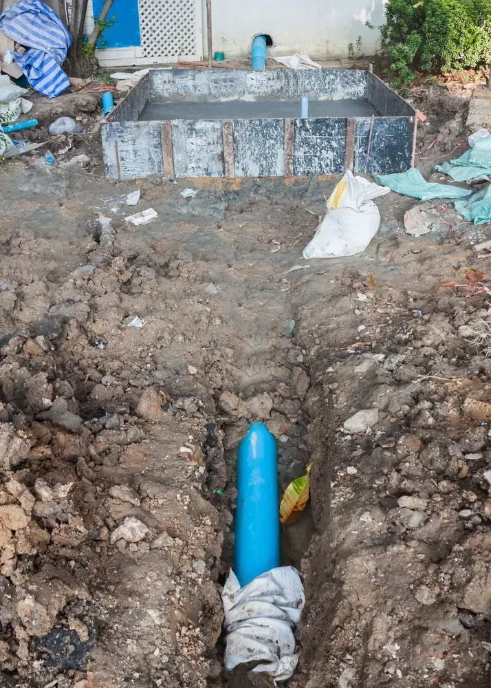 A Construction Site Shows a Freshly Poured Concrete Foundation — Copp & Co Civil Plant Hire in Bowen, QLD