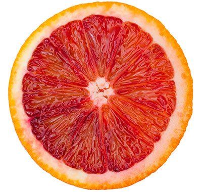 blood orange sliced in half