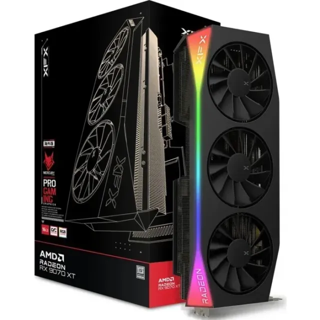 XFX VGA 16GB RADEON RX9070XT Mercury BLACK OC Gaming