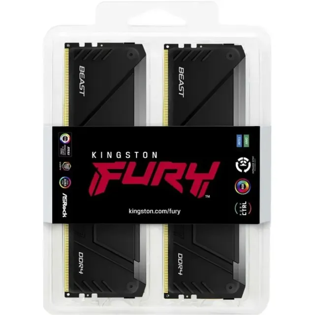 Kingston FURY Beast 128GB DDR4-2666 CL16 (4X32GB) RGB