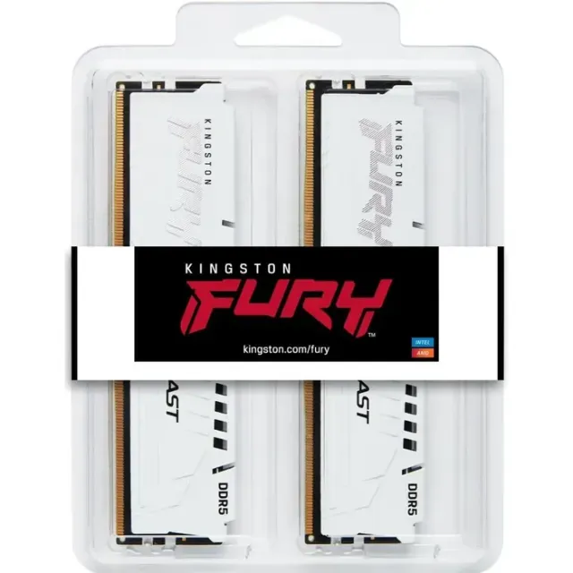 Kingston Fury Beast White 64GB DDR5-6000MHZ CL36 (2x32)