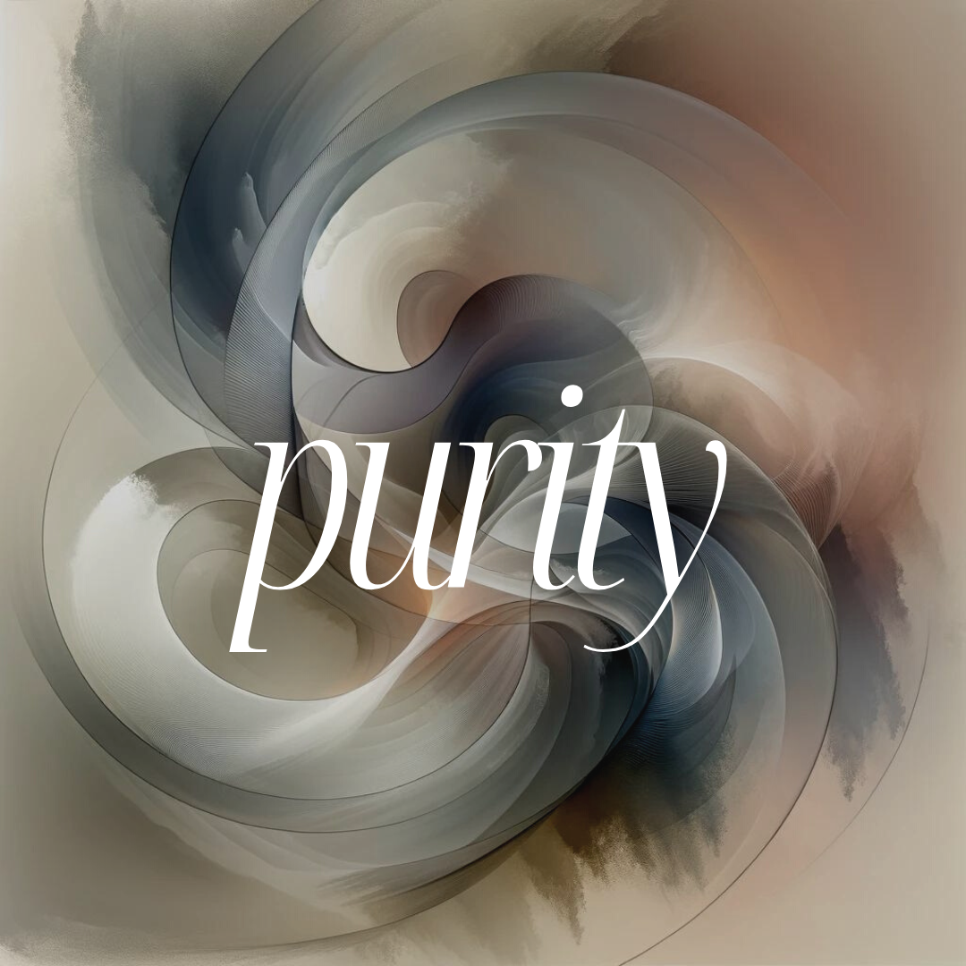 a painting with the word purity on it