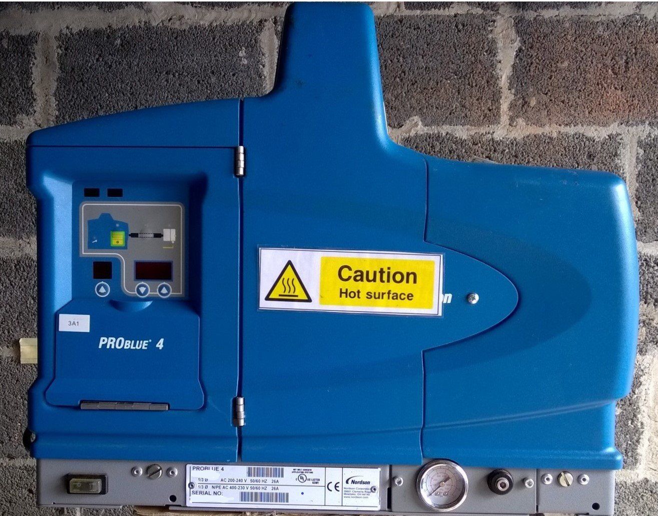 hot melt caution sticker