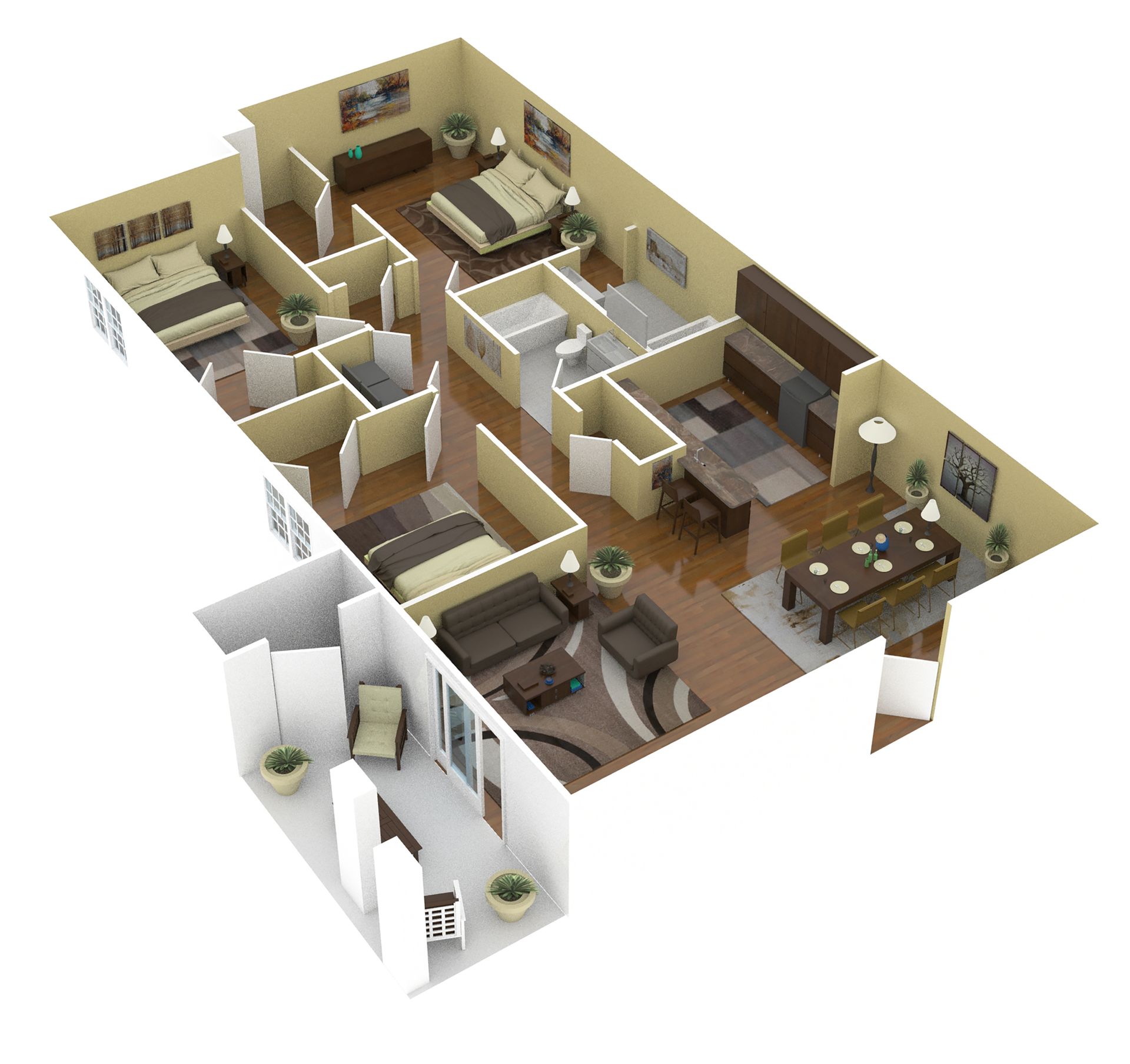 3 Bedroom floorplan