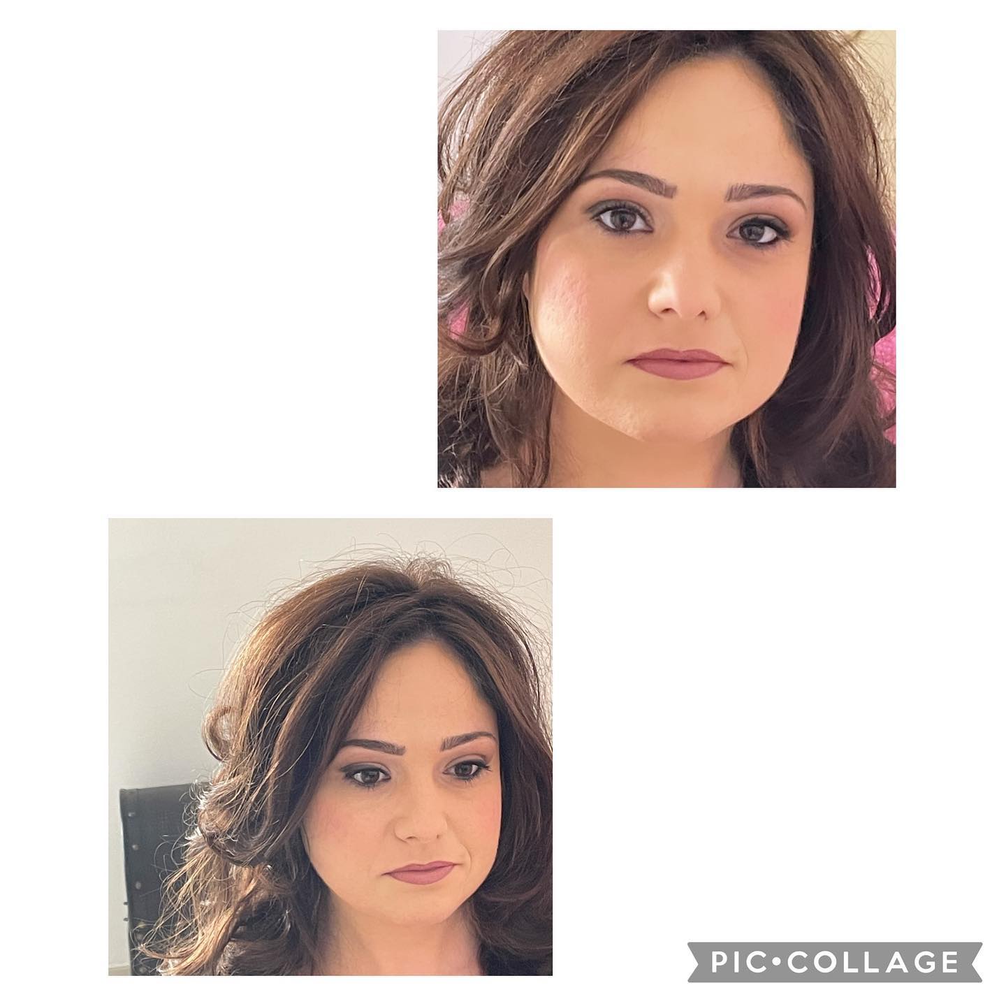 cliente del salone dopo una seduta di make-up