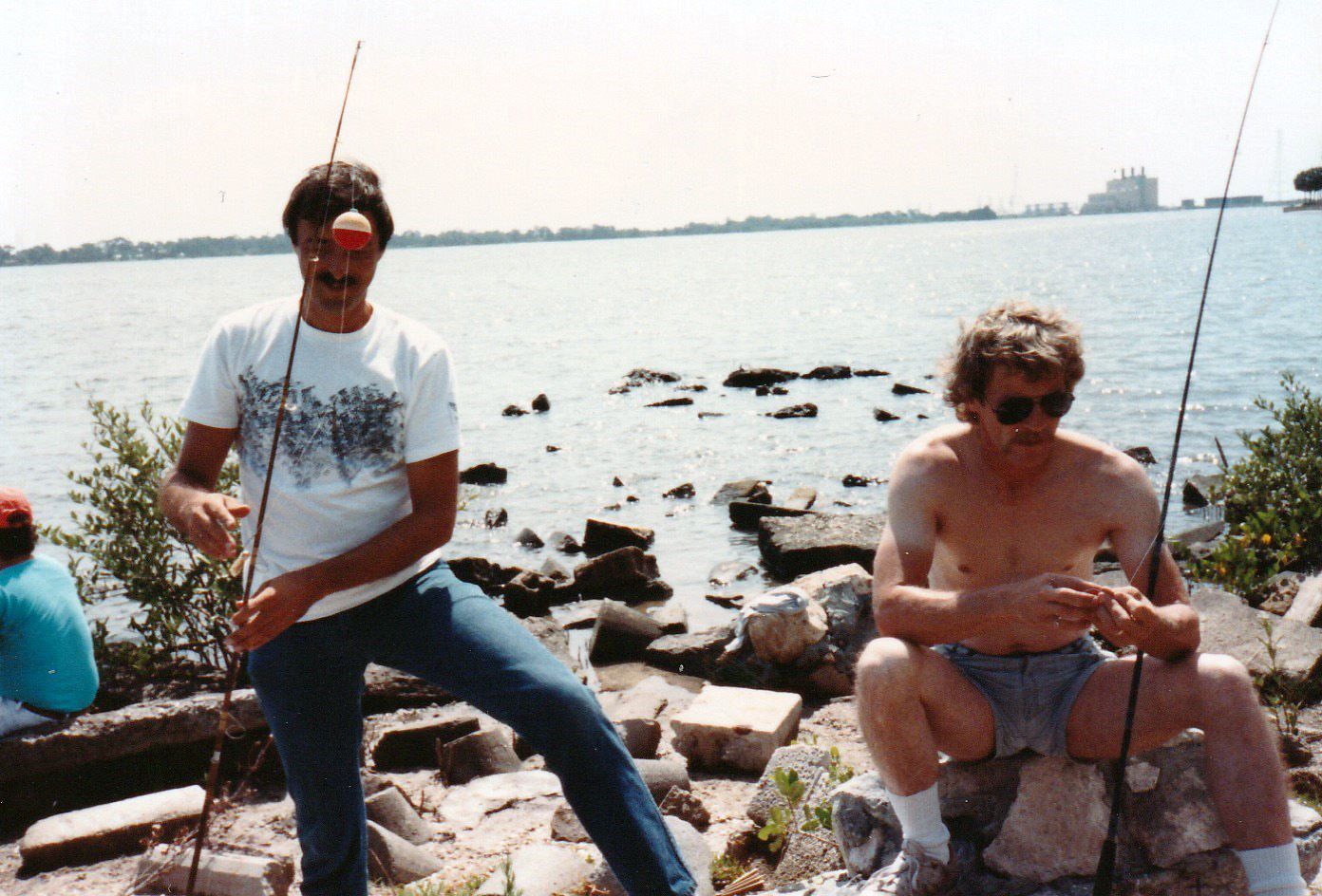 Image of Jim setting up fishing rod