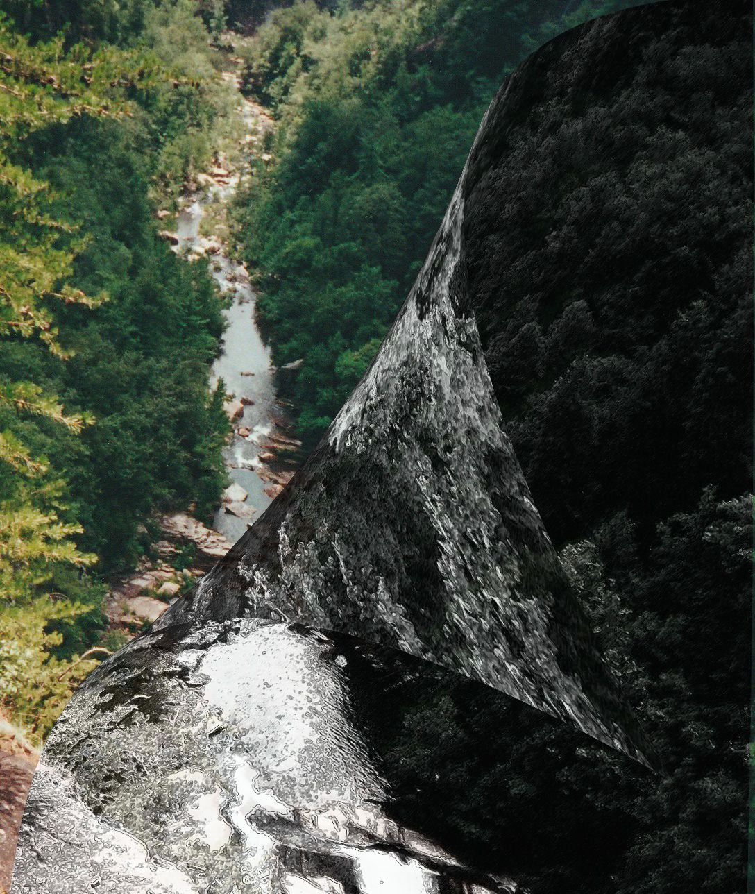 Image of gorge with a dark overlay