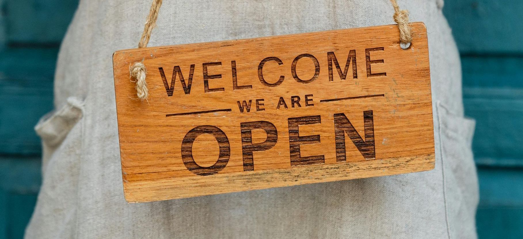 Welcome we are open sign
