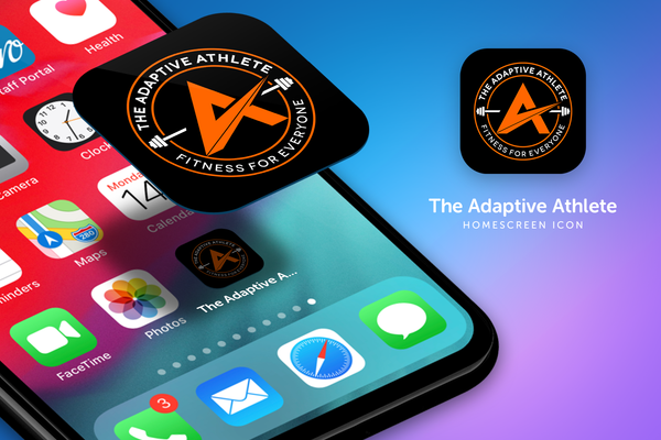 A phone with the adaptive athlete app on it