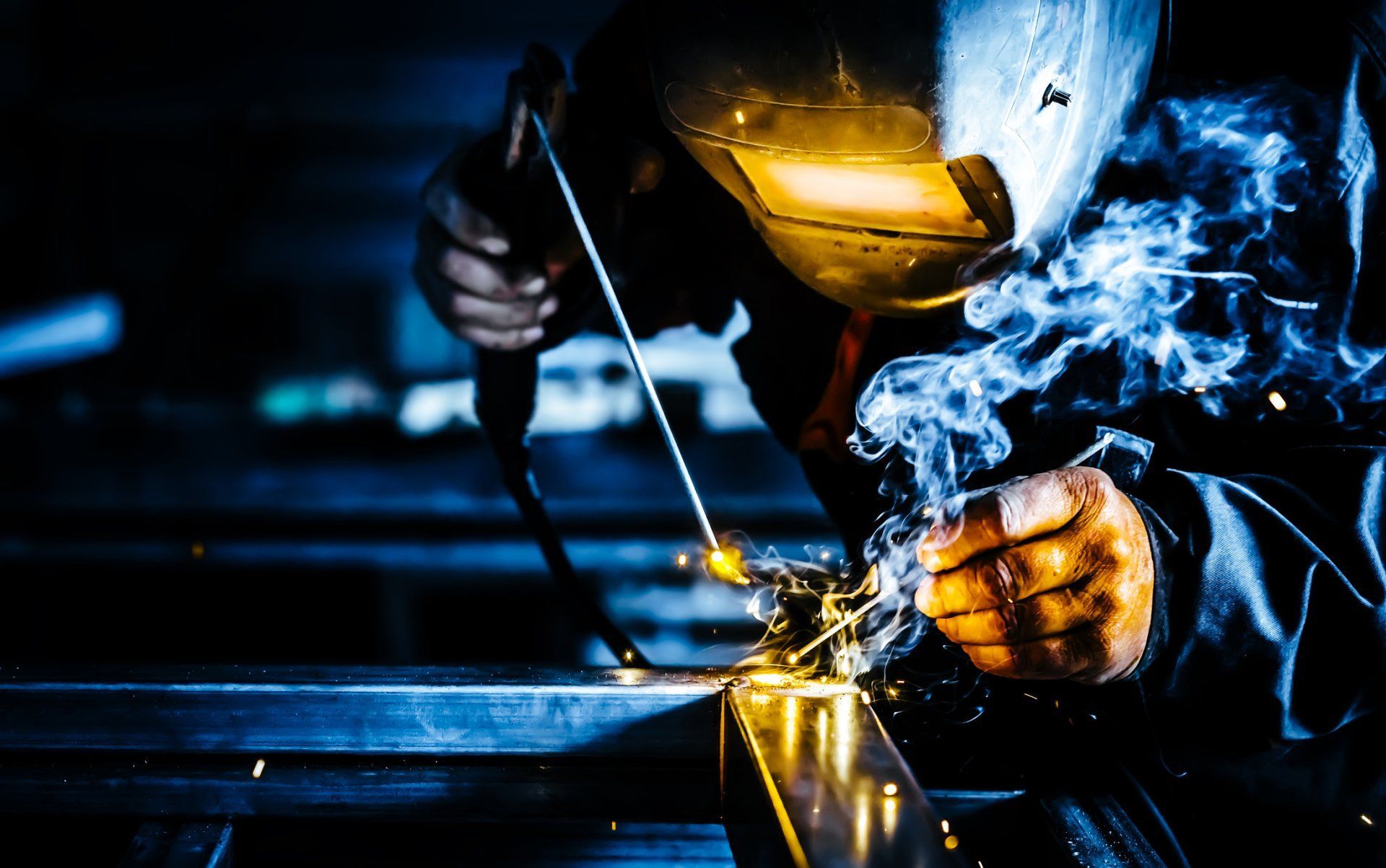 Worker Repairing Metal Railings — San Diego, CA — Sam's Welding, Inc.