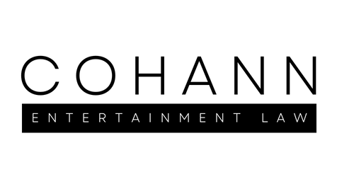 The logo for cohann entertainment law is black and white.