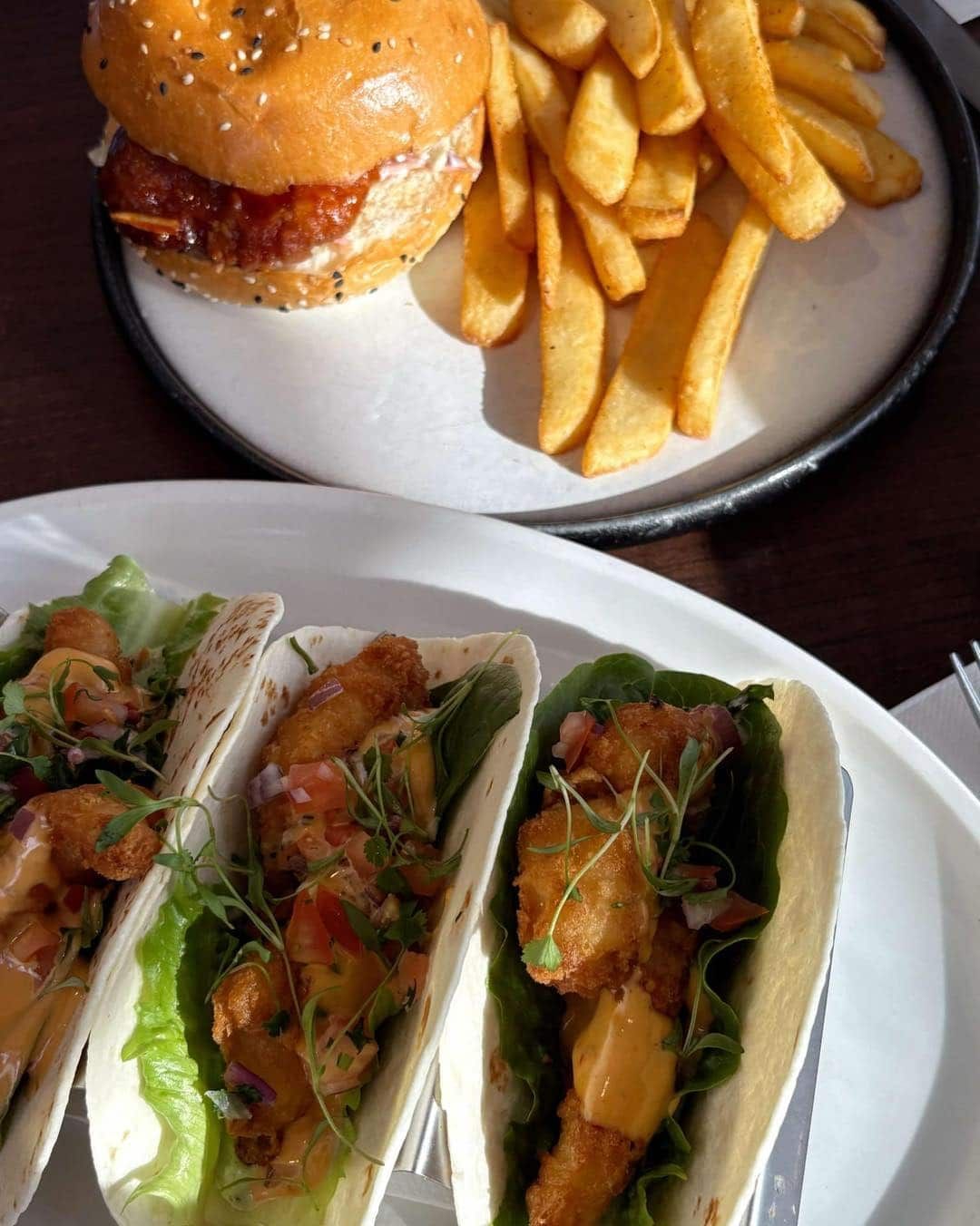 A Plate of Tacos Next to a Plate of French Fries — Gosford Sailing Club in Gosford, NSW