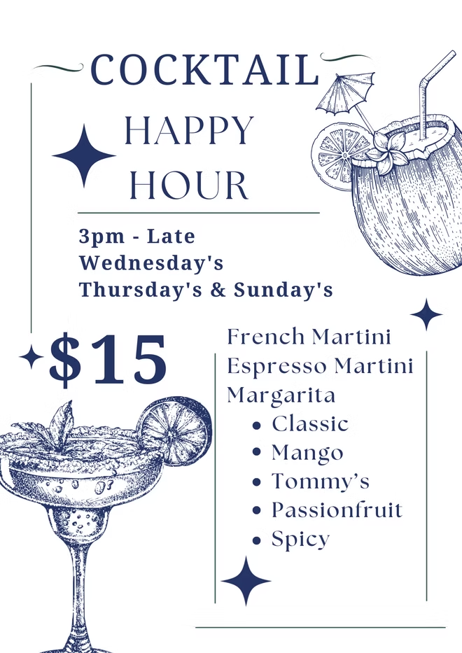 A Cocktail Happy Hour — Gosford Sailing Club in Gosford, NSW