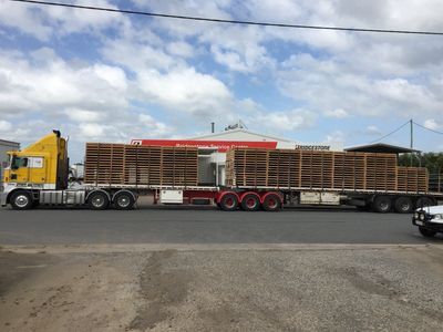 Truck With Timber Pallets — Pallet Supplier in North Rockhampton, QLD