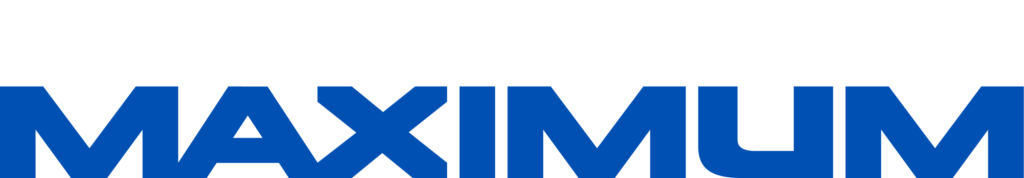 The word maximum is written in blue on a white background.