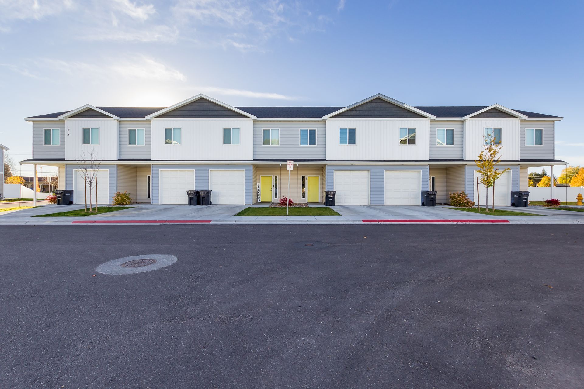 Equinox Townhomes Idaho Falls Front Facade and Garages