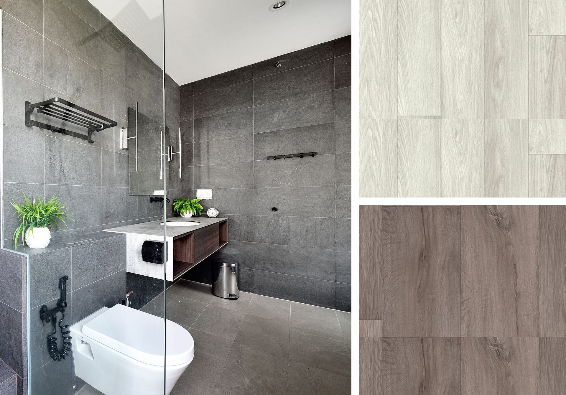 A bathroom with a toilet , sink , and shower.