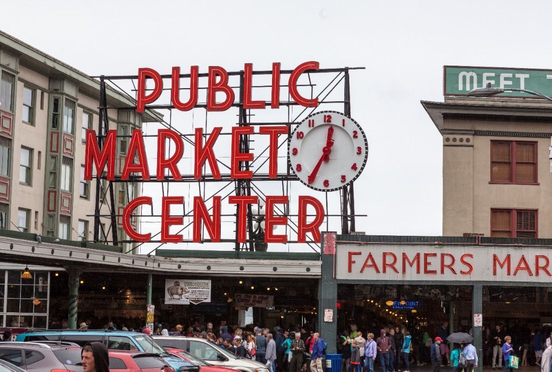 Pike Place Market Public Market Center Sign Seattle