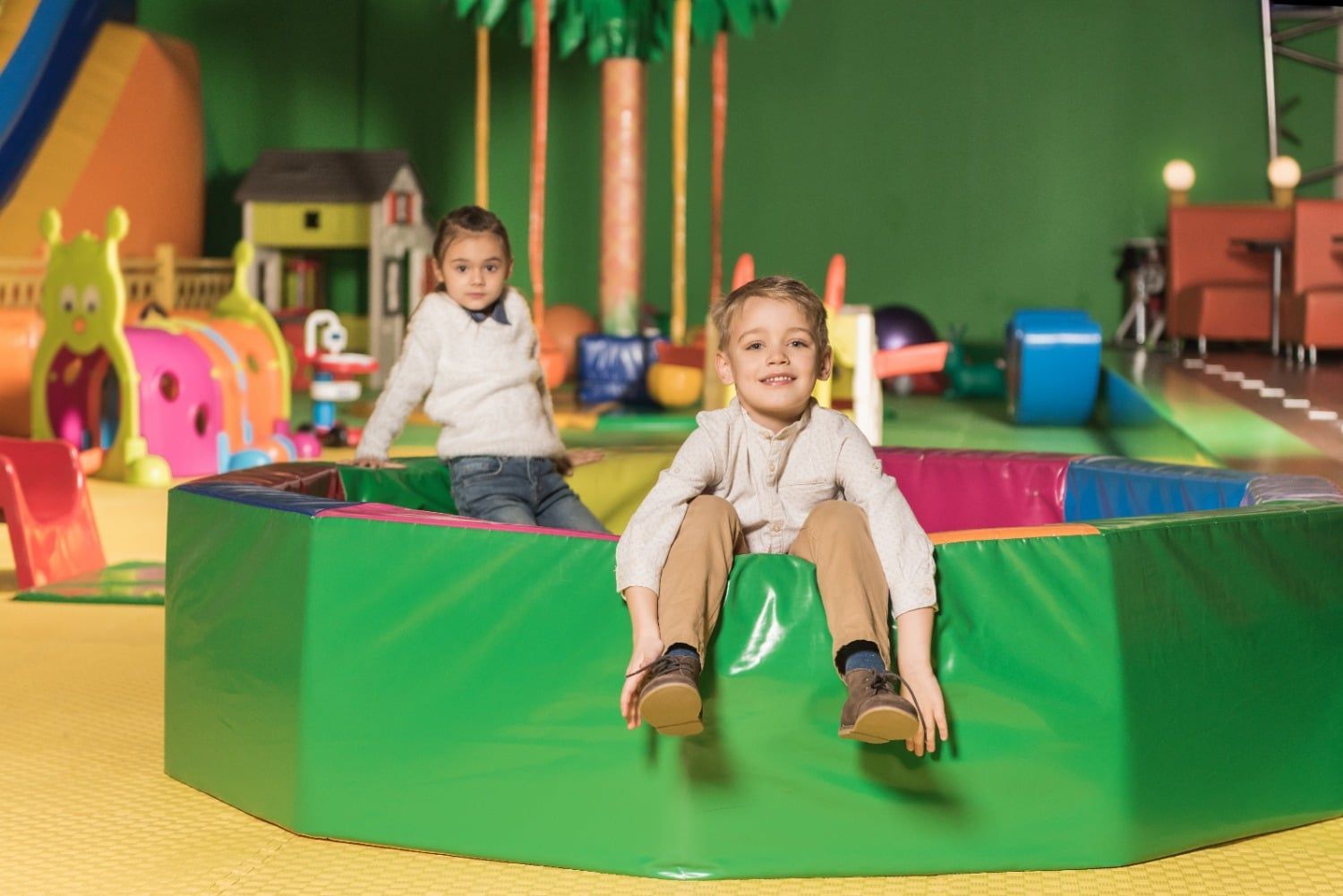 Two Children in Playplace