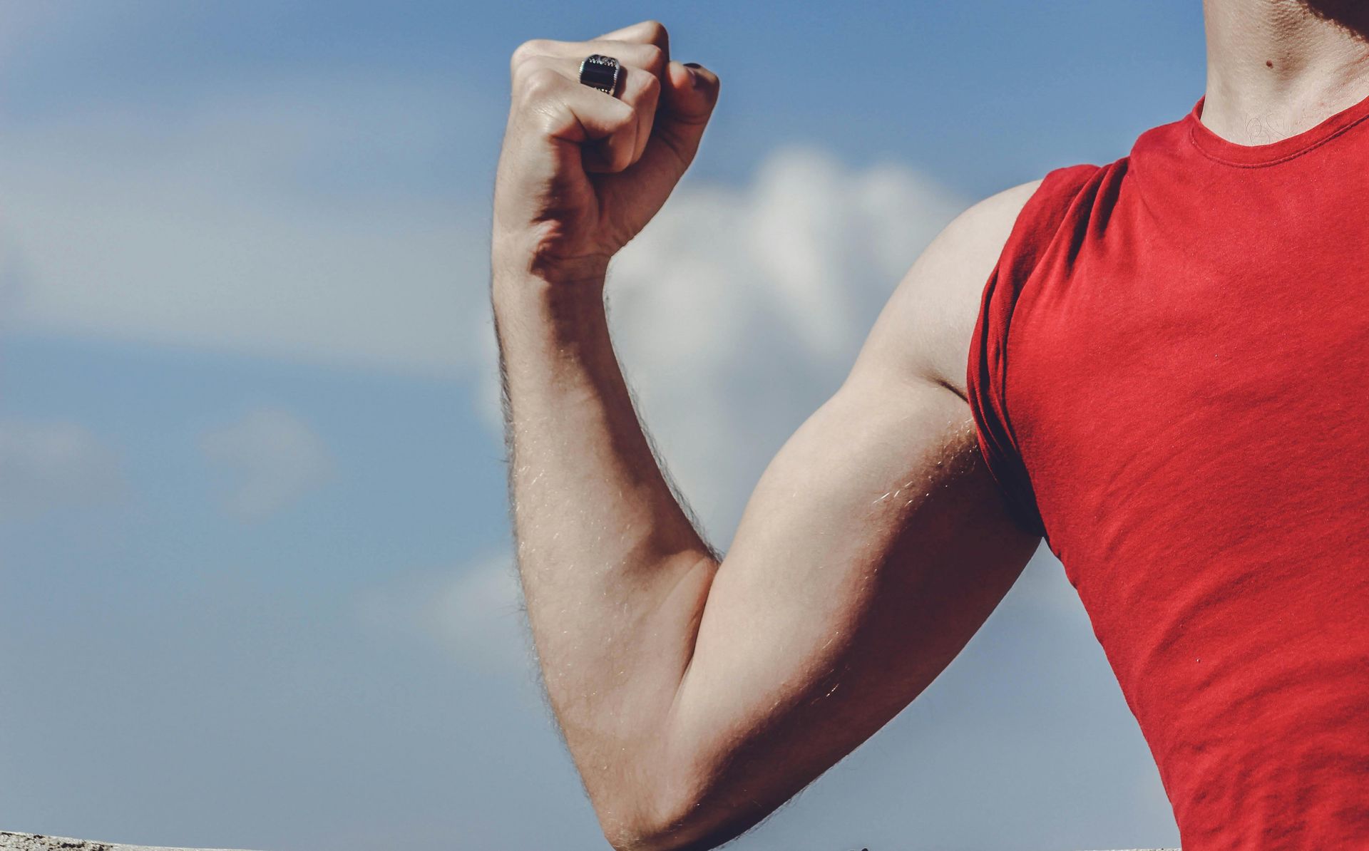 a flexed bicep