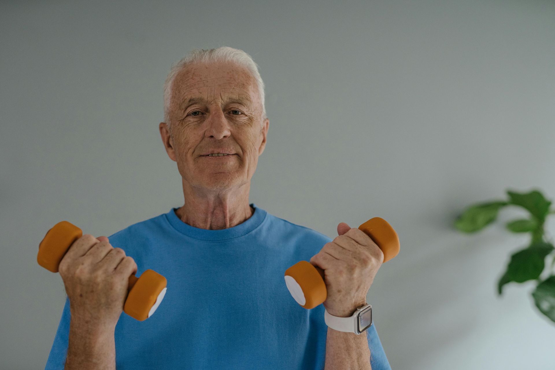 A man lifting weights.
