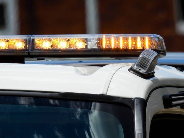 Tow truck emergency lights.