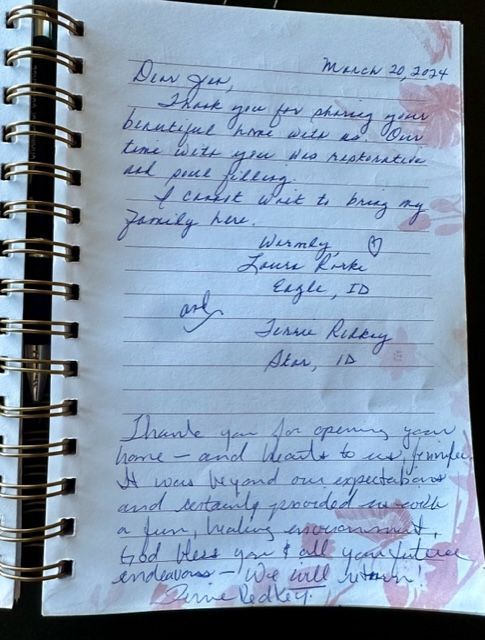 A handwritten note in a spiral notebook dated march 24 2014