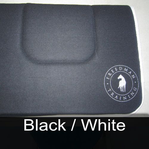 A black / white item with a horse logo on it