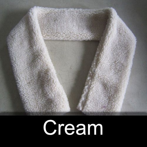 A white scarf with the word cream below it