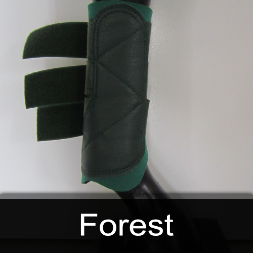 A green boot with the word forest on it