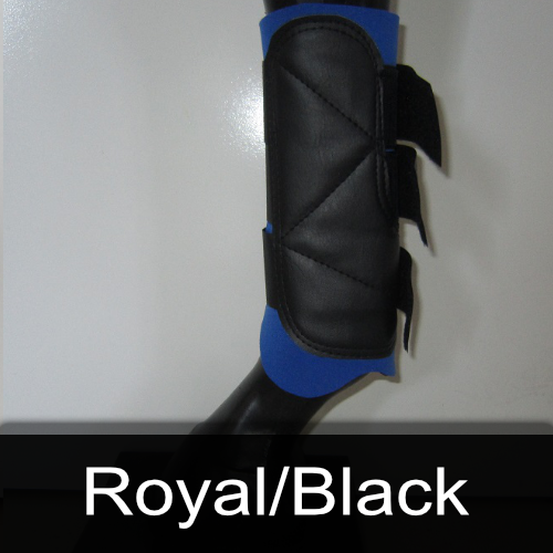 A picture of a boot that says royal / black