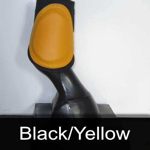 A black and yellow item with the words black / yellow below it
