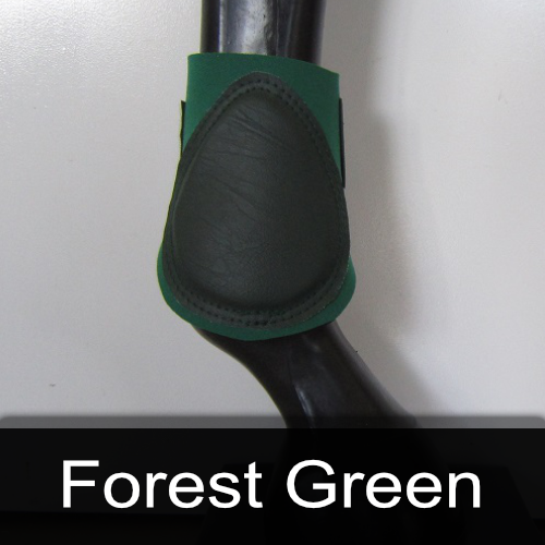 A picture of a green boot with the words forest green below it