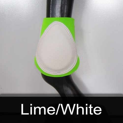 A lime and white ankle protector is on a mannequin.