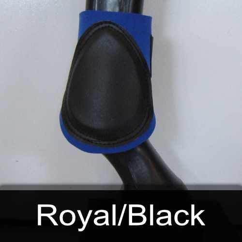 A picture of a horse 's leg that says royal / black